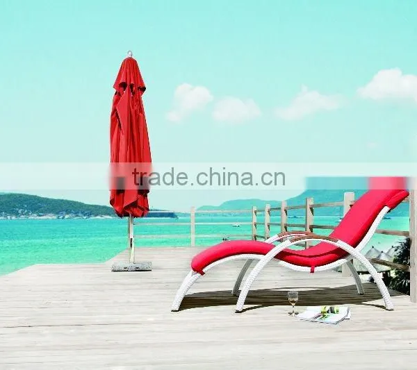 Ding Dong Feng Garden Plastic Sun Lounger Rattan Lounge Furniture photo-2