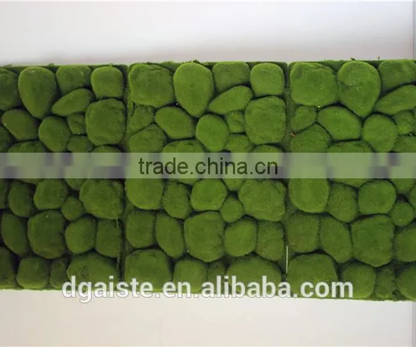 Indoor Decoration Flocking Moss Rock Shape Wall Moss Panel Backdrop photo-2