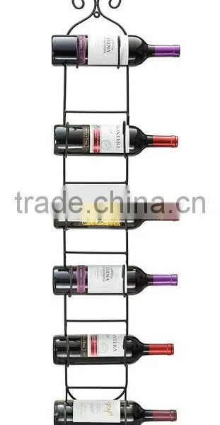 6 Bottles Wall Mount Wine Display Rack photo-4