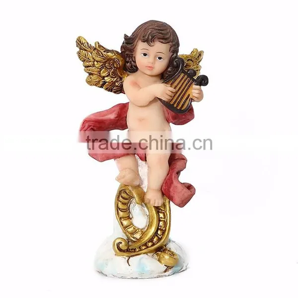 Custom Religious Angel Decor With Musical Instrument photo-6