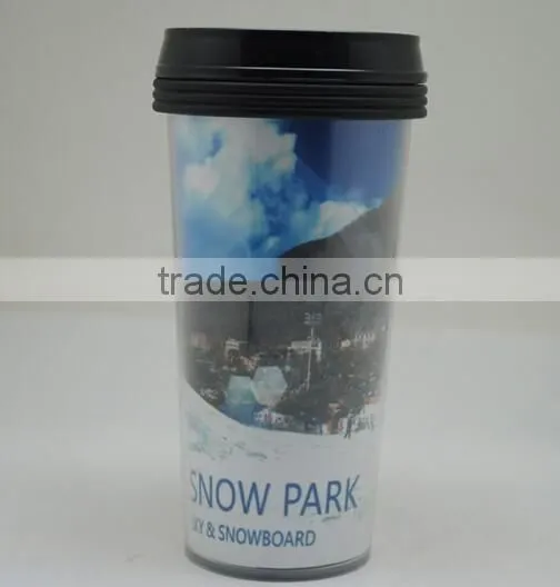 16 OZ Plastic Double Wall Travel Mug Tumbler With Photo Insert photo-6
