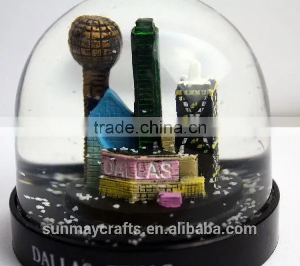 OEM High Quality DALLAS TEXAS Souvenir Acrylic Snow Globe for Sale photo-5