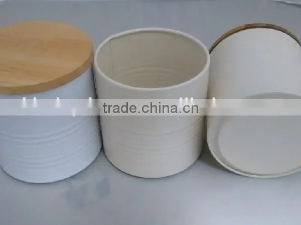Bamboo Lid Tea Sugar Coffee Kitchen Container Set of 3 photo-2
