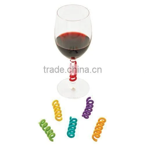 Multicolored Curly Wine Stem Charms Drink Markers photo-3