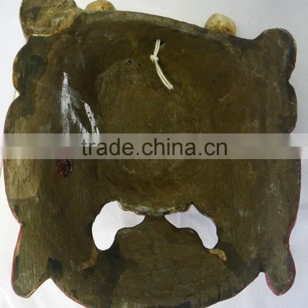 Hand Crafted Wooden Mask of Bhairab Mahakal Wall Hanging Made In Nepal photo-3