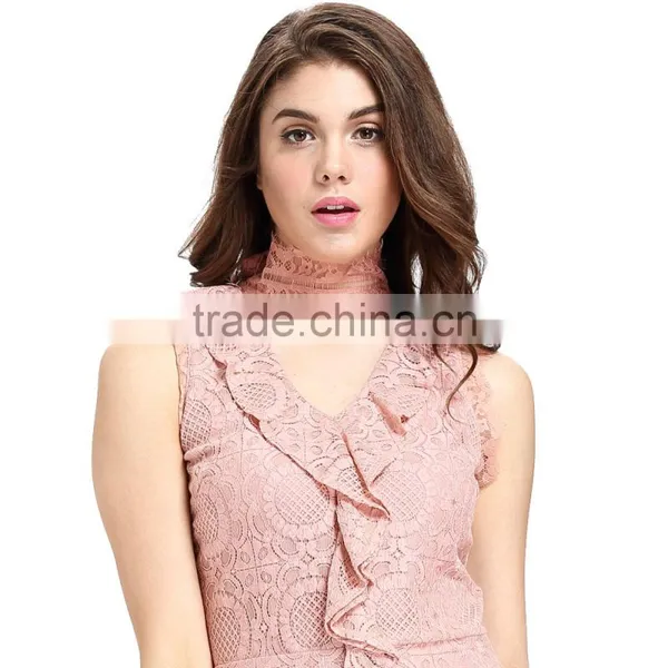 2017 Casual Lace Design Pattern Cloth Woman Dress photo-2