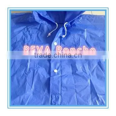 PEVA Ladder-Shaped Sky Blue Poncho photo-5
