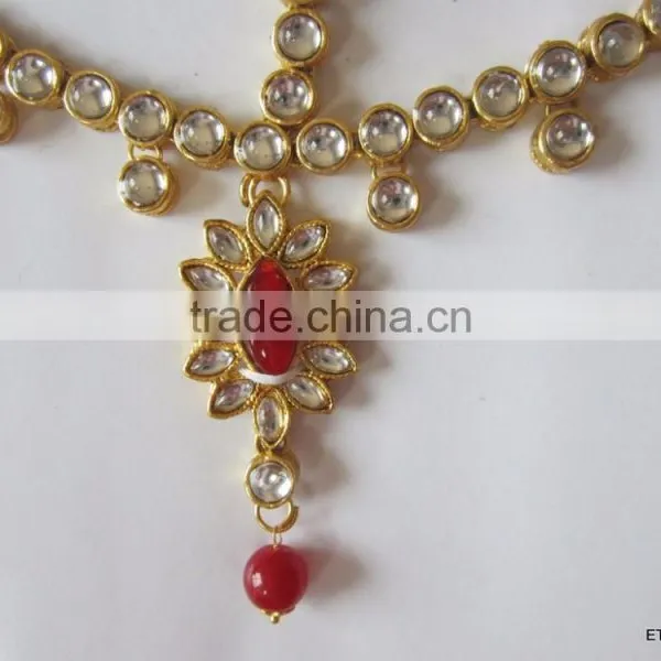 MATHAPATTI MAANG TIKA GOLD TONE KUNDAN photo-2