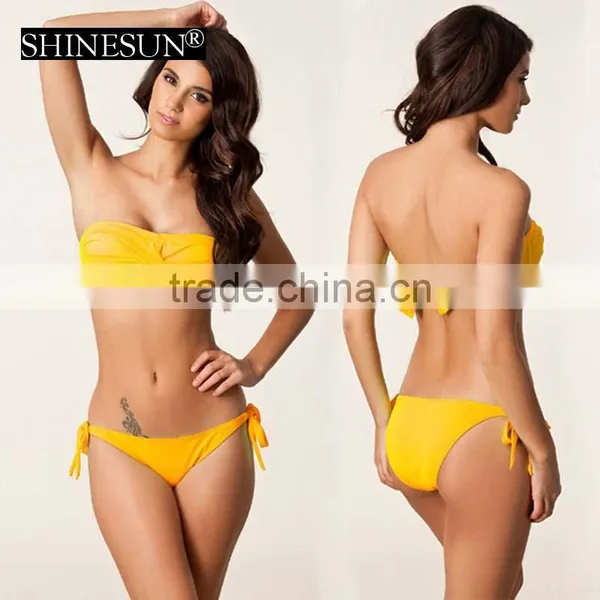 Multicolor Plus Size Swimsuits Bikini Swimwear With Swim Trunks photo-3