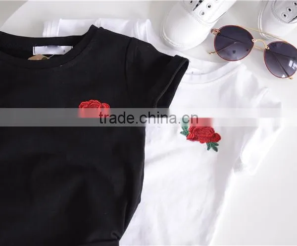 2-7 Years 2017 Wholesale Summer Cotton Embroidery White Kids Girls Blouses photo-2