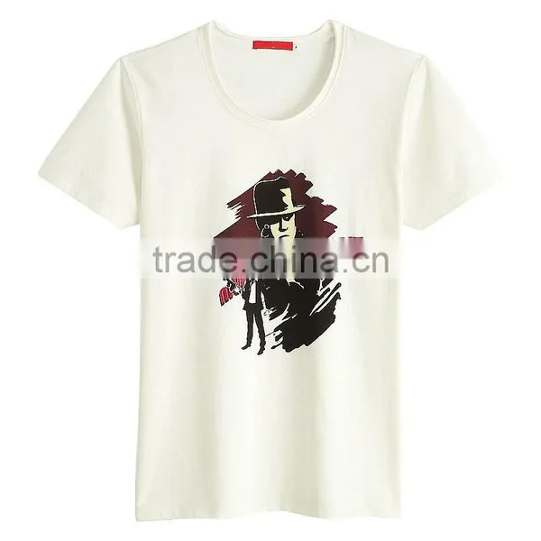 High Quality Premium Custom Print Logo 100% Combed Cotton t Shirt photo-2