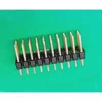 Dongguan Connector Manufacturer Wholesale 2.54mm Pitch Double Row Dip Type Gold Plated Pin Header