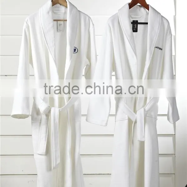 High Quality 100% Cotton Luxury Hotel Waffle Bathrobe photo-3