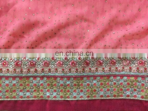 Decent Pink Colour Semi-Stitched Salwar Kameez Dress Material For Occasion Wear / New Arrival 2016 Dress Material(salwar Kameez) photo-6