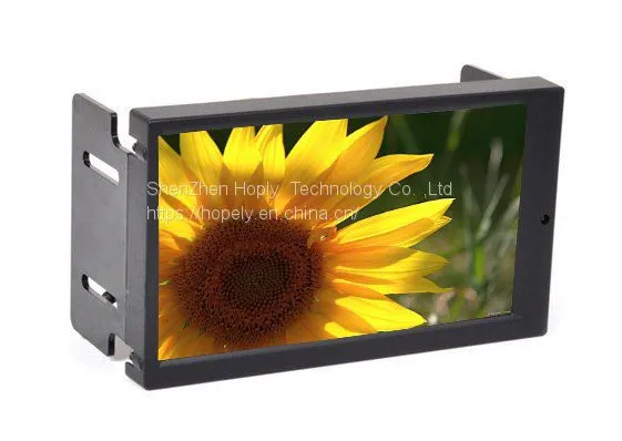 2 DIN 6.95 Inch LED Touch Screen Monitor With VGA for Car PC , Double DIN VGA Car Display With AV2 Reverse Camera First photo-3