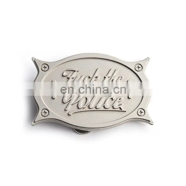 Silver Practical Custom Metal 3d Belt Buckle Fastener photo-2