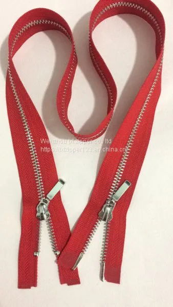 TXT Brand #3 #4 #5 #8 Metal Brass Zipper With Normal Teeth Two Way Open End High Quality and Low Price Garment Assessories photo-2