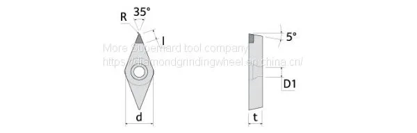 Diamond Insert,PCD,35 Deg, POLY-TECH DIAMOND,Turning Insert,Material PCD,Grade DA1000 SUMITOMO 16HQBZC photo-5