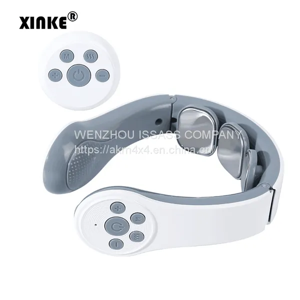 Intelligent Voice Call 3D Neck Massager Remote 2 Level Infrared Heating Pain Neck Care Massager photo-5