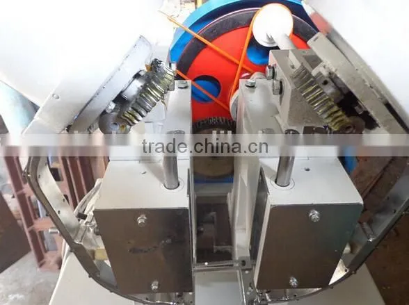 HAS VIDEO 195 Cycles 2 Heads Electric Paper Bag,Non Woven Bag,Shopping Bag Semi Automatic Eyelet Punch Machine photo-2