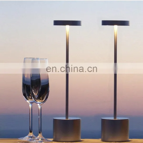 Hot Sell Hotel Aluminium Material LED Rechargeable Lamp Restaurant Decorative Table Lamp photo-5