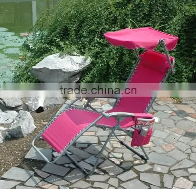 Chair Zero Gravity Canopy Shade Lounge Chair Patio Outdoor Garden
