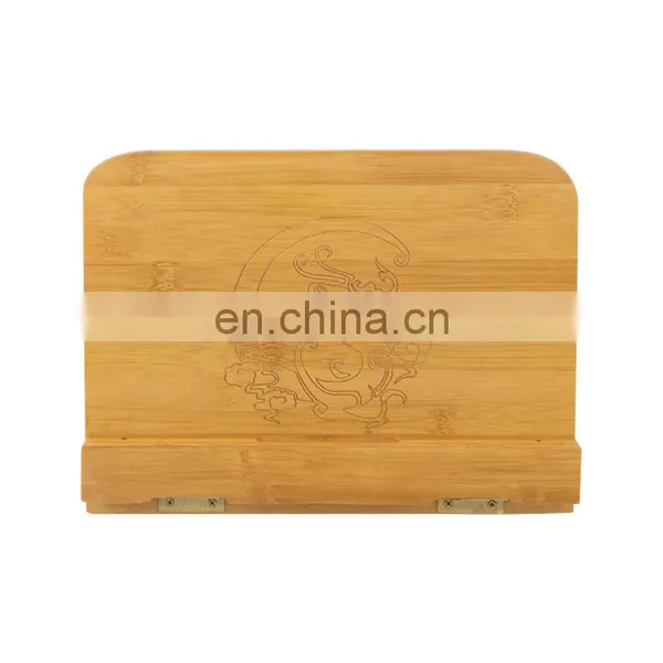 Bamboo Wood Modern Office Cooking Storage Bookstand Book Holder photo-3