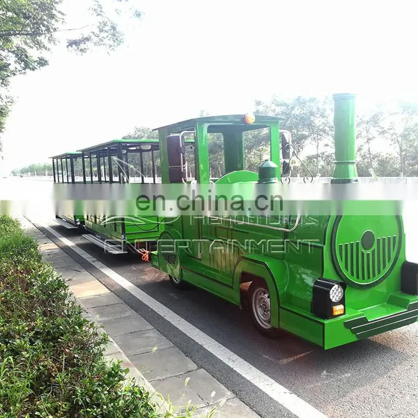 Attractive Amusement Diesel Power Trackless Train Sightseeing Road Train for Sale photo-2