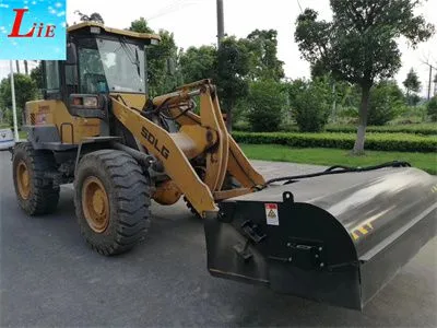 Road Sweeper For Wheel Loader LW500KN With Pick Up Bucket Broom photo-2