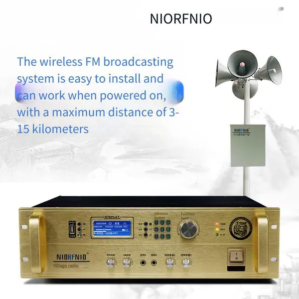 Guangzhou Nile Nio - T100e Wireless Public fm Broadcasting System, Rural fm Broadcasting Transmitter for Village - to - Village Connectivity, Output Power 100w