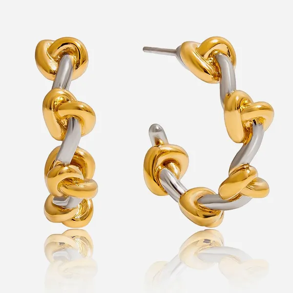 Waterproof Fashion Jewelry Set: Stainless Steel Necklace and Earrings for Wholesale photo-2