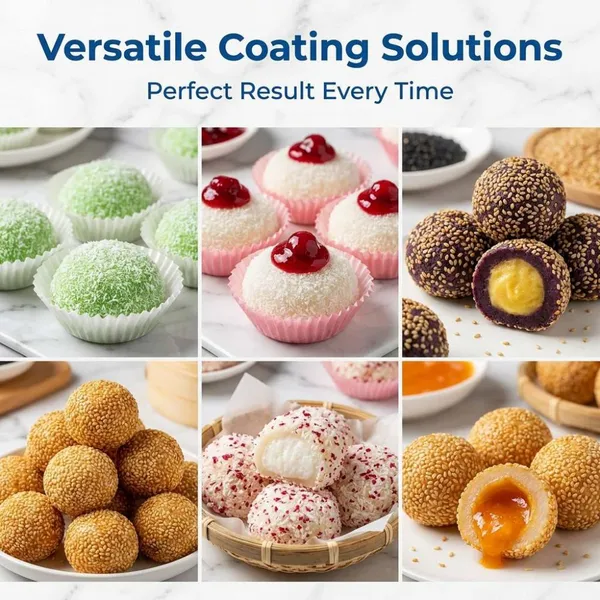 Automatic Flour Coating Machine for Sesame Balls and Rice Balls 7-Speed Adjustable Stainless Steel Powder Duster QD-LS194 photo-5