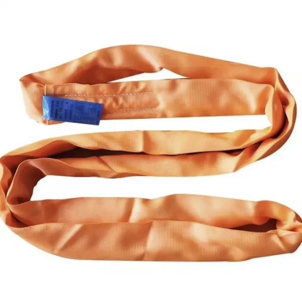 Flat Woven Polyester Sling 4:1 Safety Factor 12T Capacity With Wear Pads 5m Length