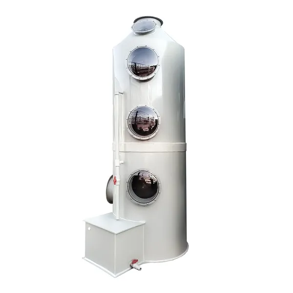 Industrial Spray Tower Waste Gas Scrubber Tower PP Washing Tower For Industrial Exhaust Gas Odor Removal Treatment Equipment photo-5