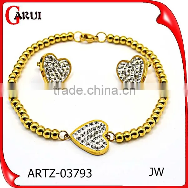 Wedding Favors Gifts Diamond Earrings Jewelry African Fashion Beads Bracelet Sets photo-2