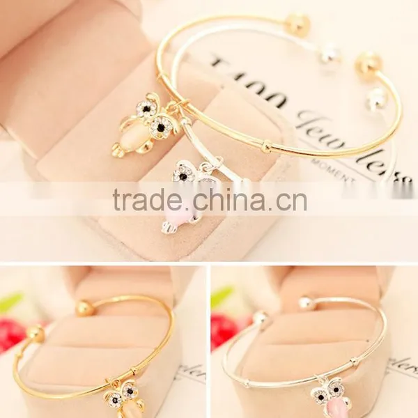 Personalized Owl Pendant Bracelet.wish Bracelet photo-4