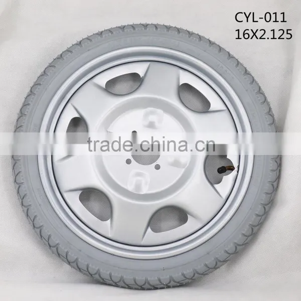 Forming PU High Performance Electric Wheelchair Disable Power Bike Tyre 16X2.125 Supplier's Choice
