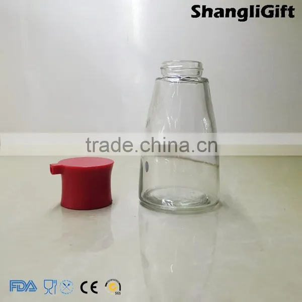 180ml Clear Bottles 6oz Soy Sauce Glass Botle With Plastic Cap photo-2