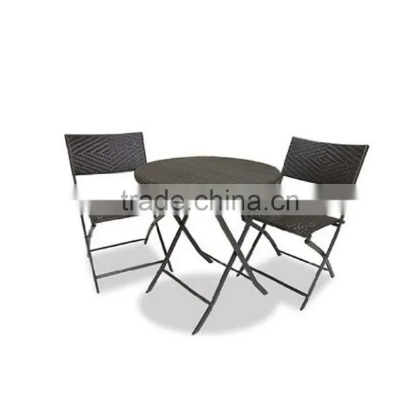 Easy Three-piece Balcony Foldable Cast Aluminum Outdoor Furniture Metal Miami Rattan Furniture photo-6