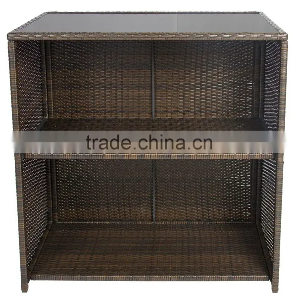 Patio Bar Space Saving Furniture Iron Rattan Chairs Outdoor Rattan Bamboo Chairs photo-3