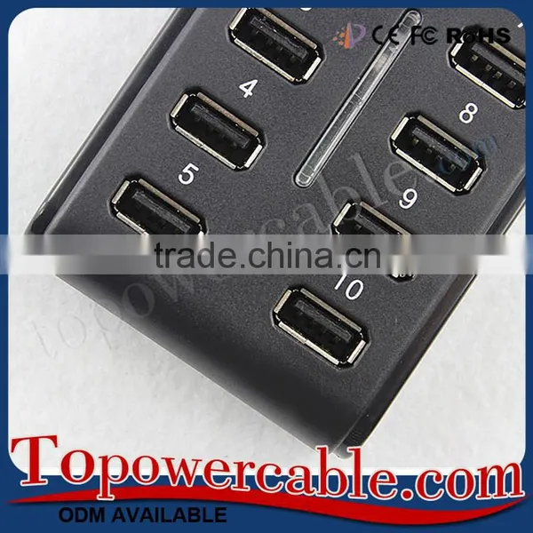 Factory Price Desktop 10 Port Powered Usb Hub For Mobile Phones photo-2