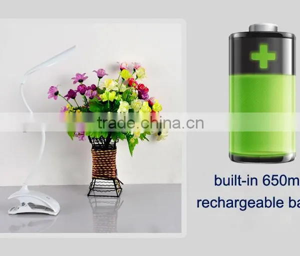 Rechargeable Flexible JK853C in Door LED Popular Clip Lamp Style Multi-color Computer Desk Lamp Led Touch Bedside photo-6