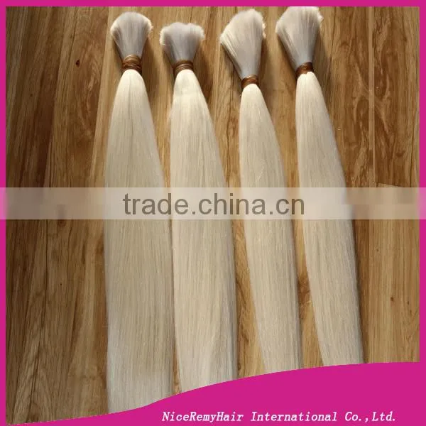 Cuticle Intact Unprocessed Russian Human Blonde Hair Bulk photo-2