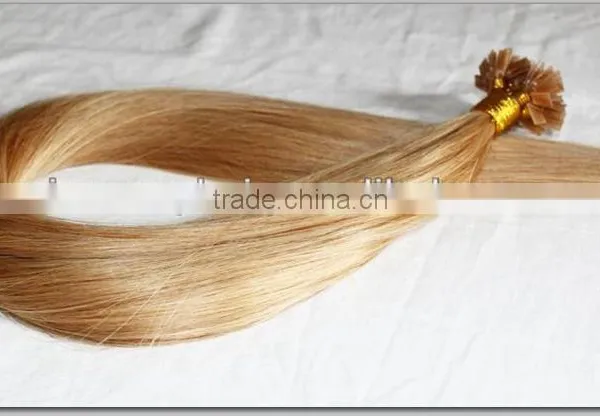 Wholesale 100% Human Keratin Hair Silky Straight Flat Tip Hair Extension photo-2