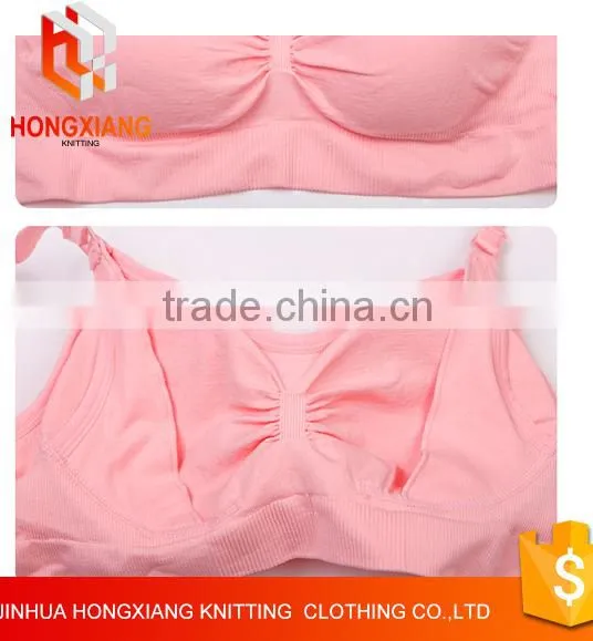Hongxiang No Rims Gather Anti-sagging Nursing Bra, Seamless Underwear for Pregnant Women photo-4