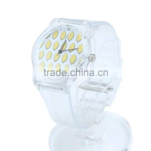 SL2035 Crystal Fruit Lemon Jelly Silicone Watches For Women Children Clock Plastic Girls Ladies Dress Wrist Watch Erkek Kol Saat photo-2
