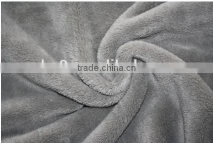 Very Popular Fluffy Solid Polyester Flannel Throw Fabric Wholesaler photo-3