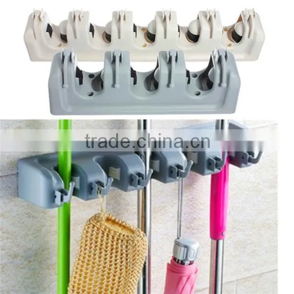 Magic Broom Holder 5 Position Broom Organizer Broom Holder Cleaning Tools Organizer photo-3