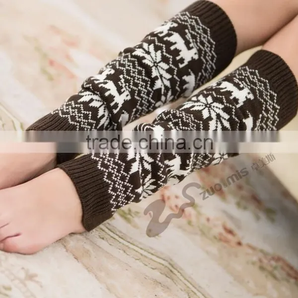 Christmas Deer Knitted Leg Warmers Leg Warmers in Camel Boot Topper Christmas Gift Soft Knitted Socks Woman Fashion Winter photo-2