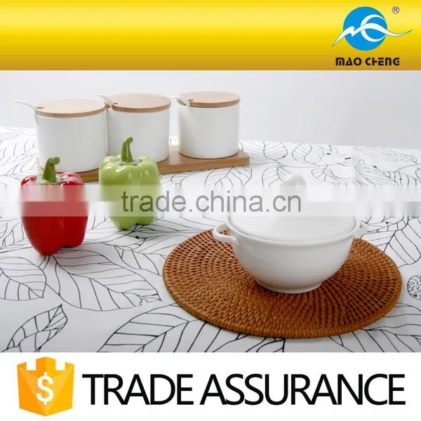 White Chafing Fine Porcelain Soup Tureen for Hotel